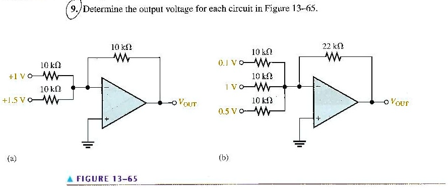 Solved Determine The Output Voltage For Each Circuit In Figure