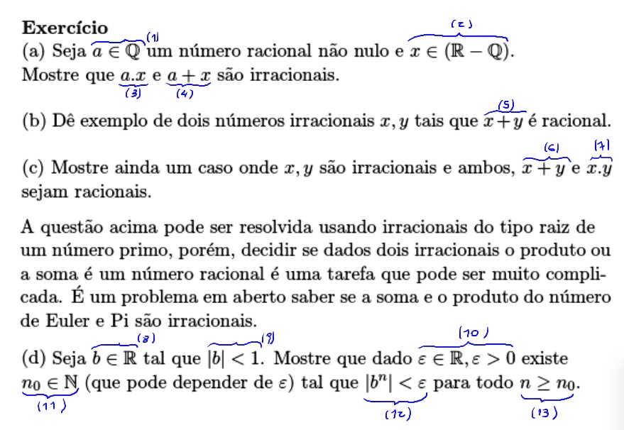 Solved Exercicio A Seja A Qum Numero Racional Nao Nulo E X