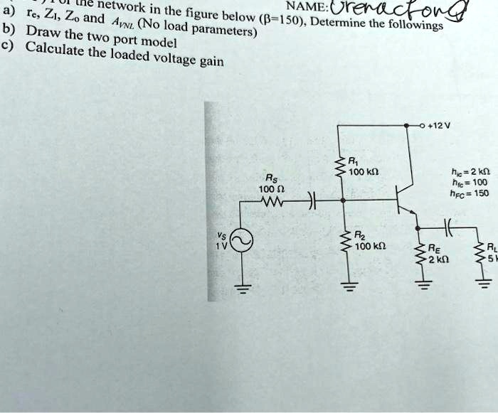 Solved A Re Zi Zo And Network In The Figure Below Eta