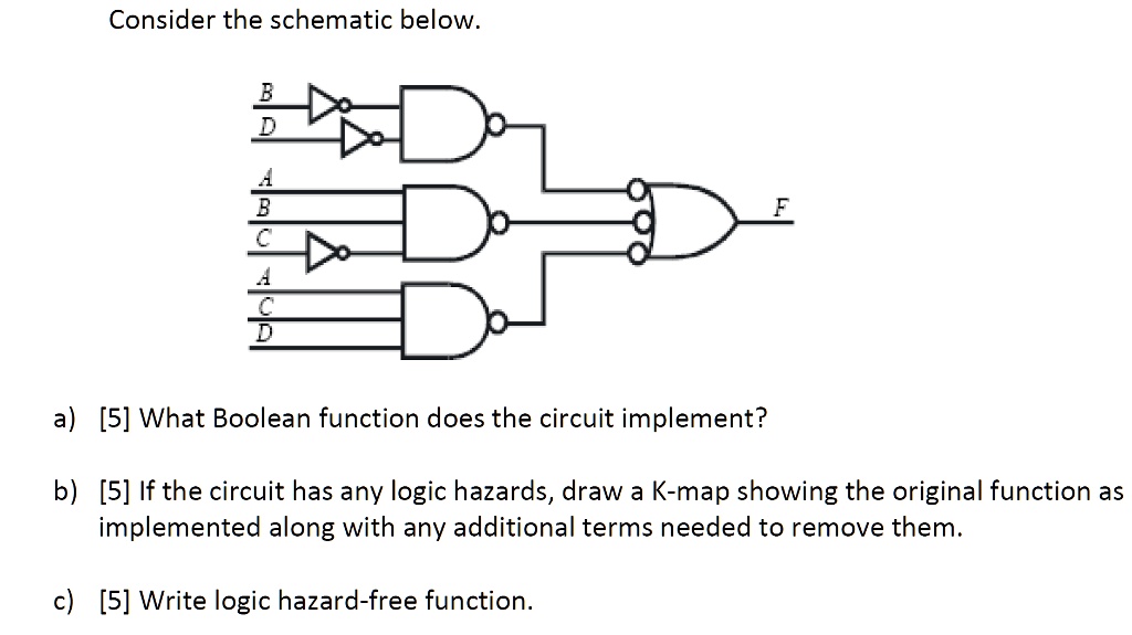 SOLVED Consider The Schematic Below B D A B A 5 What Boolean