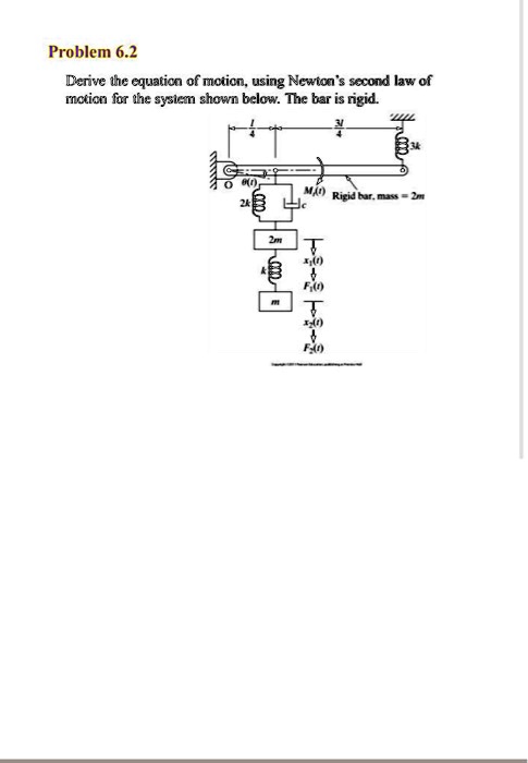 Solved Problem Derive The Equation Of Motion Using Newton S