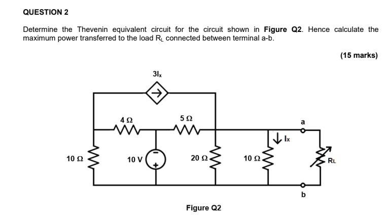 Solved Determine The Thevenin Equivalent Circuit For The Circuit Shown