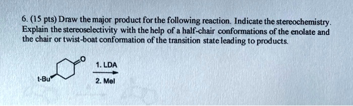 Solved Pts Draw The Major Product Forthe Following Reaction