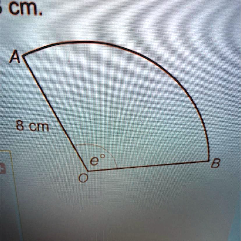 Solved Oab Is A Sector Of A Circle With Centre O And Radius Cm