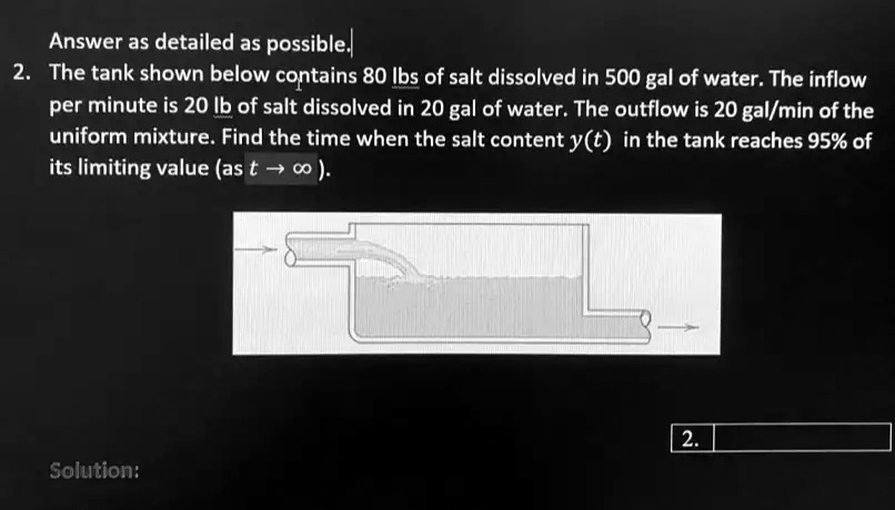 SOLVED Answer As Detailed As Possible The Tank Shown Below Contains