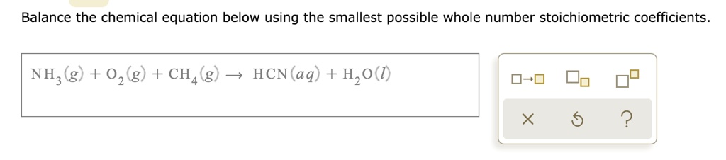 Solved Balance The Chemical Equation Below Using The Smallest Possible