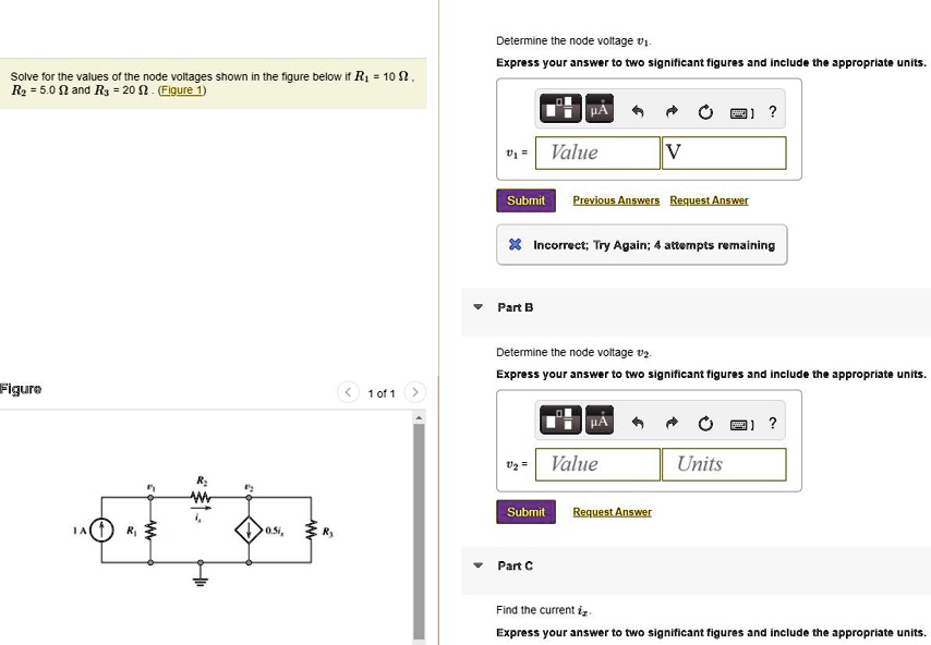 Solved Determine The Node Voltage Express Your Answer To Two