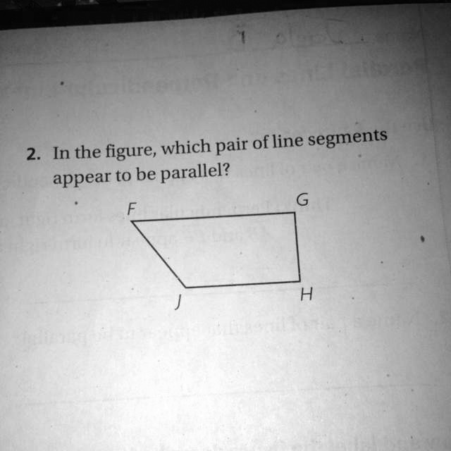 SOLVED In The Figure Which Pair Of Segments Appear To Be Parallel