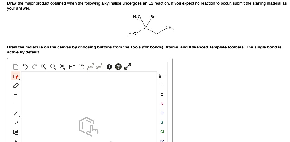 Solved Draw The Major Product Obtained When The Following Alkyl Halide