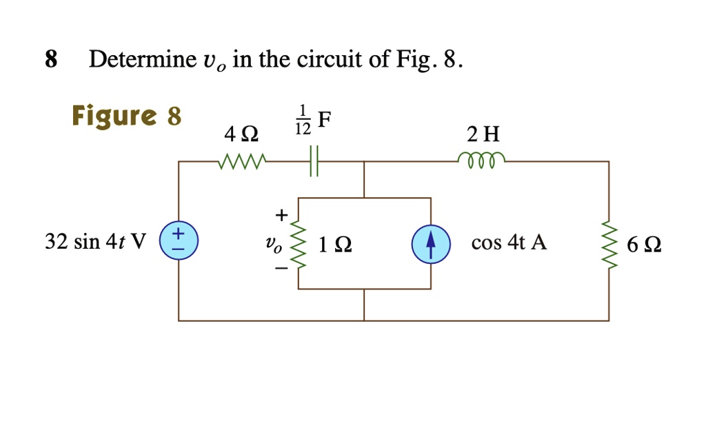 Solved Determine V O In The Circuit Of Fig Determine Vo In