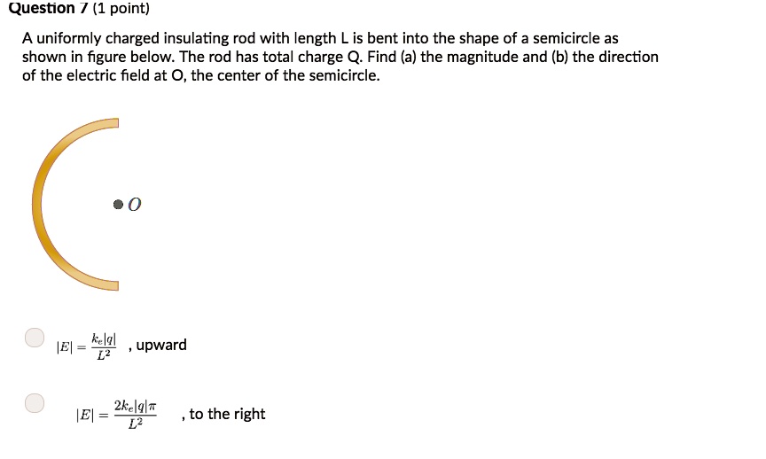 Question 1 Point A Uniformly Charged Insulating Rod With Length L Is