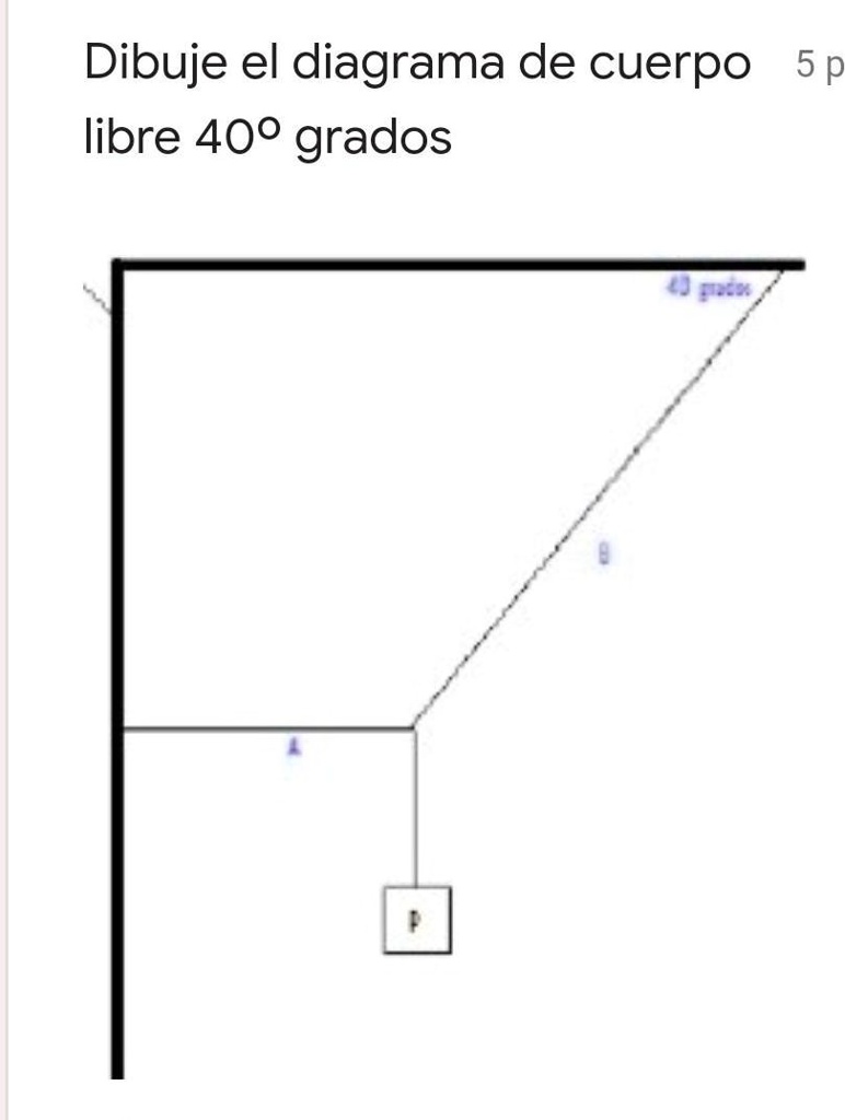 SOLVED Dibuje Un Diagrama De Cuerpo Libre 40 Ayuda Dibuje El