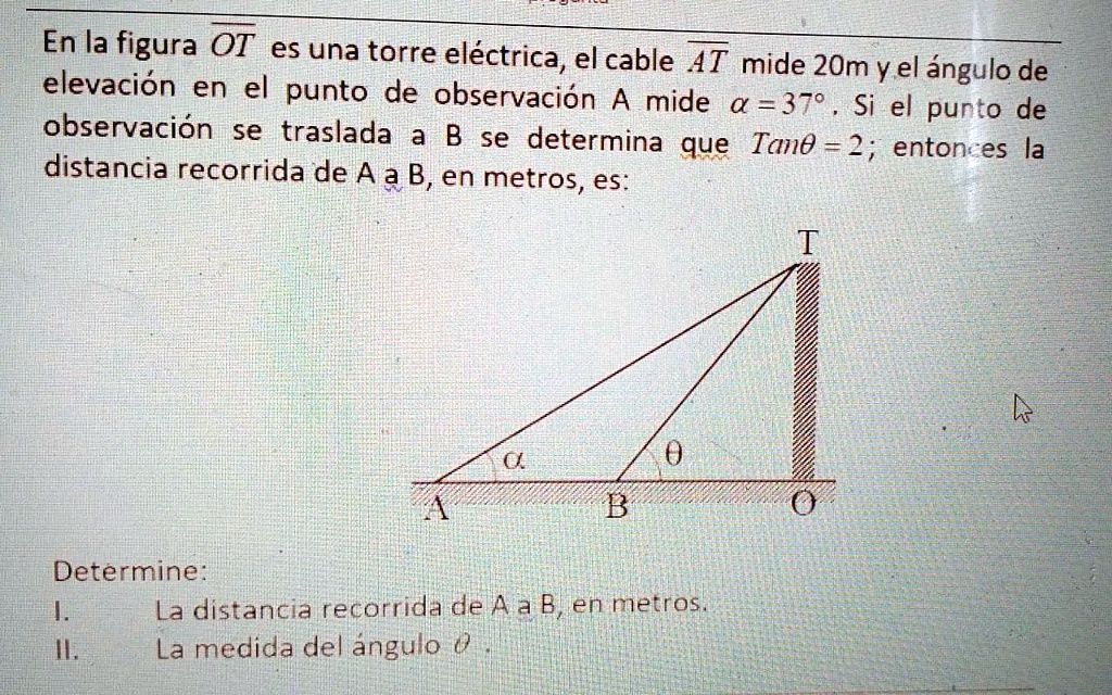 Solved En Ia Figura Ot Es Una Torre Electrica El Cable T Mide Z M