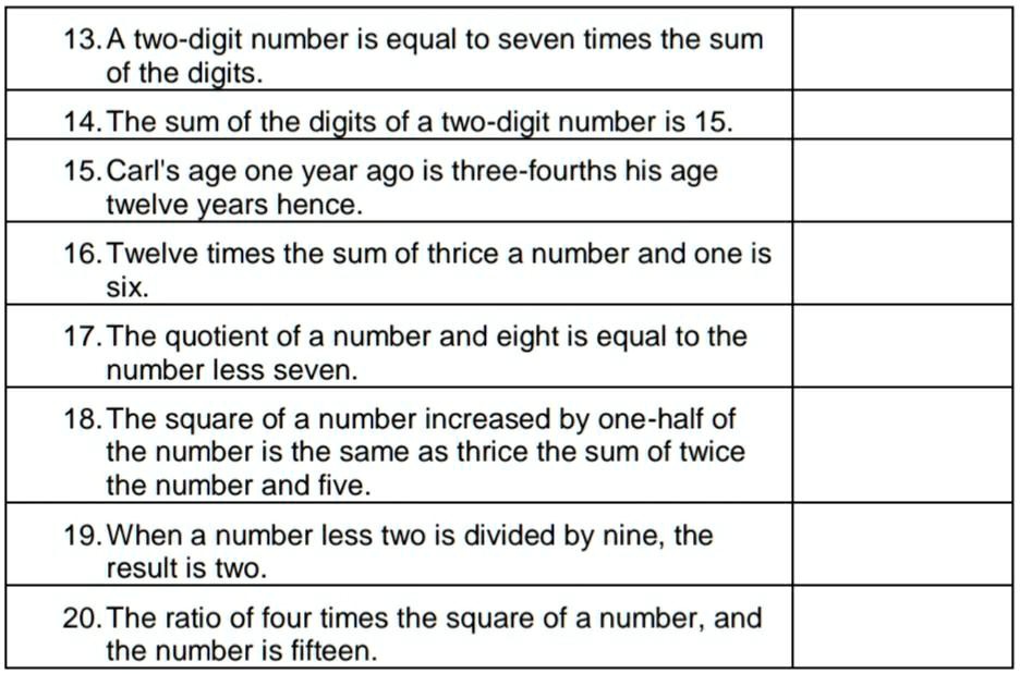 SOLVED 13 A Two Digit Number Is Equal To Seven Times The Sum Of The