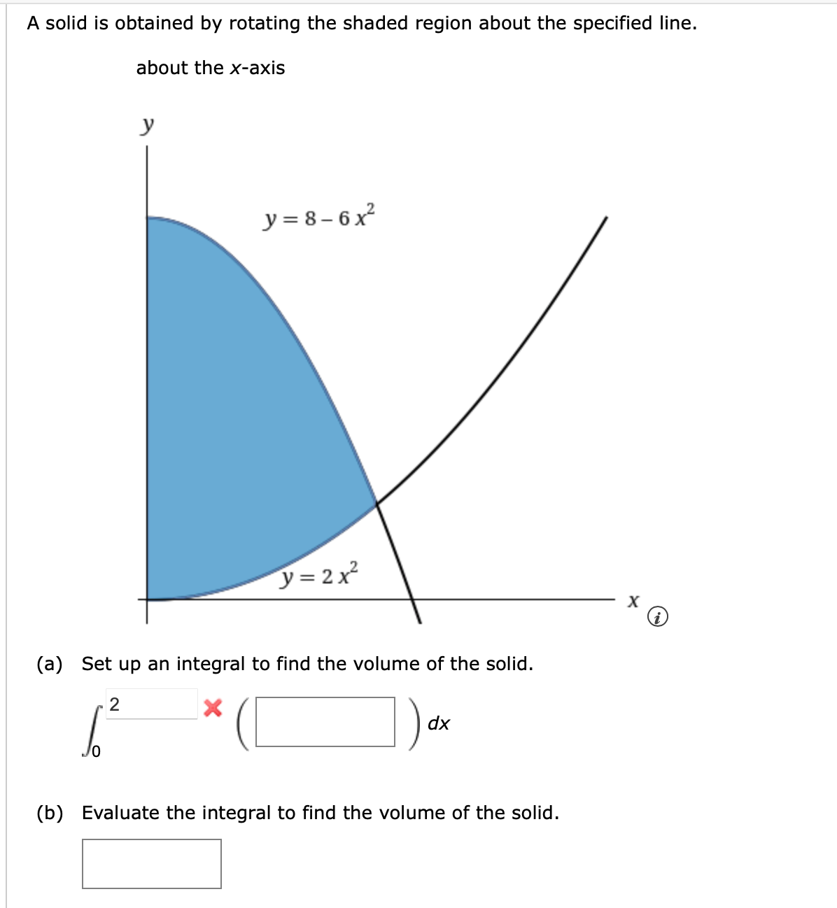 Solved A Solid Is Obtained By Rotating The Shaded Region About The