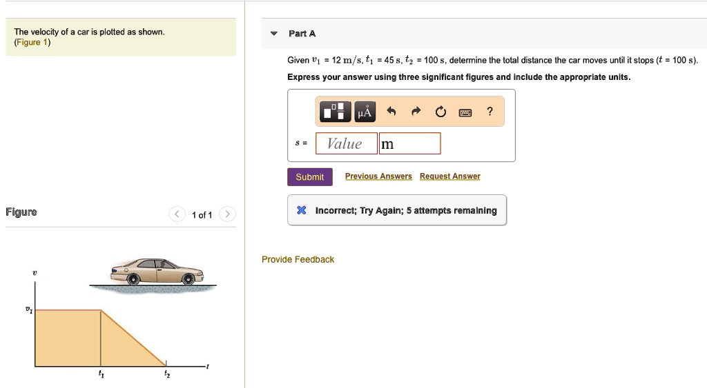 SOLVED Please Help The Velocity Of A Car Is Plotted As Shown Figure