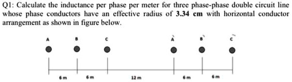 SOLVED QI Calculate The Inductance Per Phase Per Meter For A Three