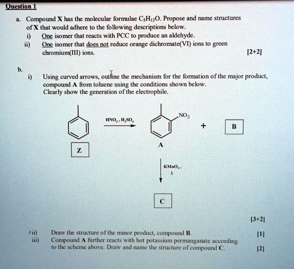 Solved Question Compound X Has The Molecular Formula C H O