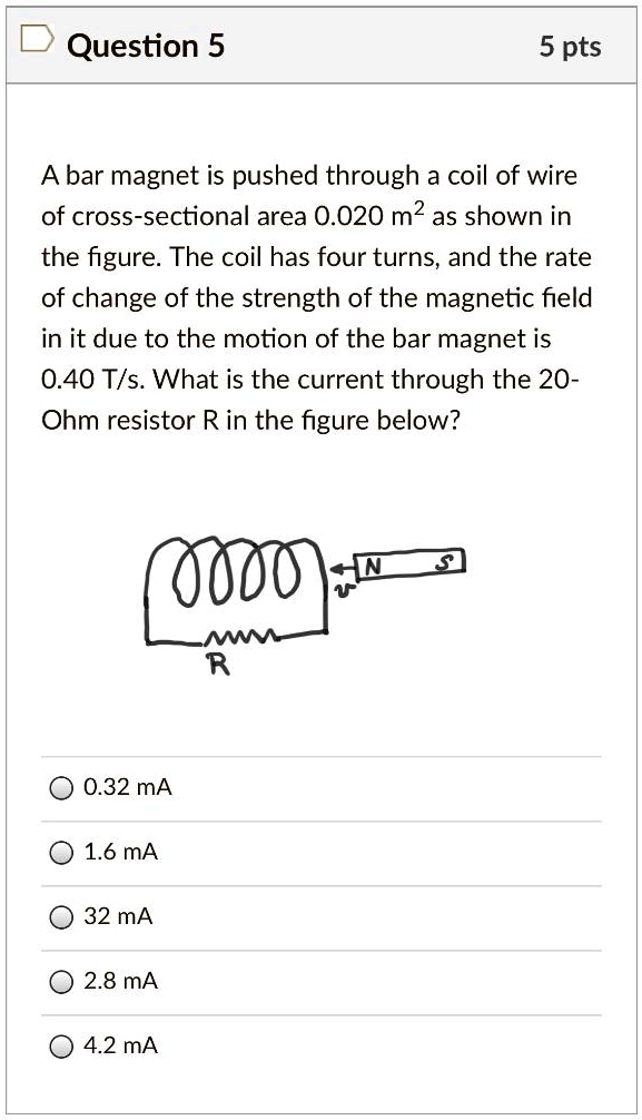 Solved A Bar Magnet Is Pushed Through A Coil Of Wire Of Cross