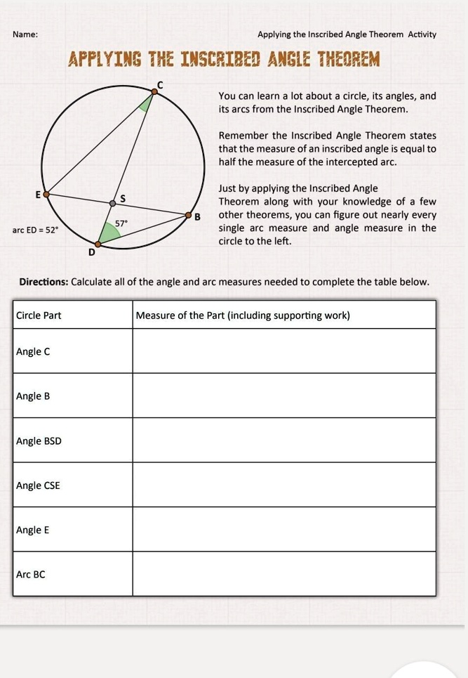 Solved The Photo Contains The Question Name Applying The Inscribed