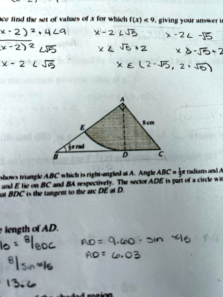 SOLVED Texts The Diagram Shows Triangle ABC Which Is Right Angled At