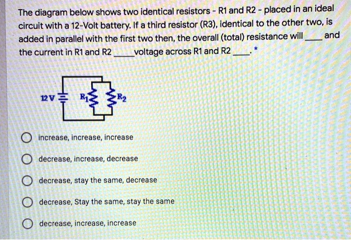 The Diagram Below Shows Two Identical Resistors R1 An SolvedLib