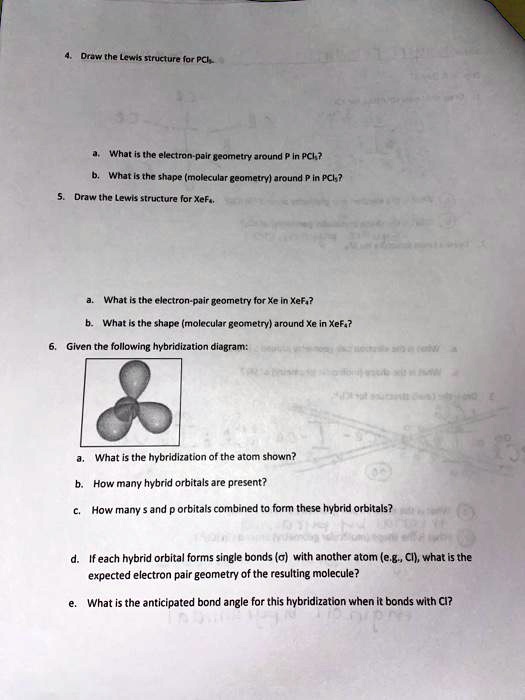 Solved What Is The Electron Pair Geometry Around Pcl What Is The