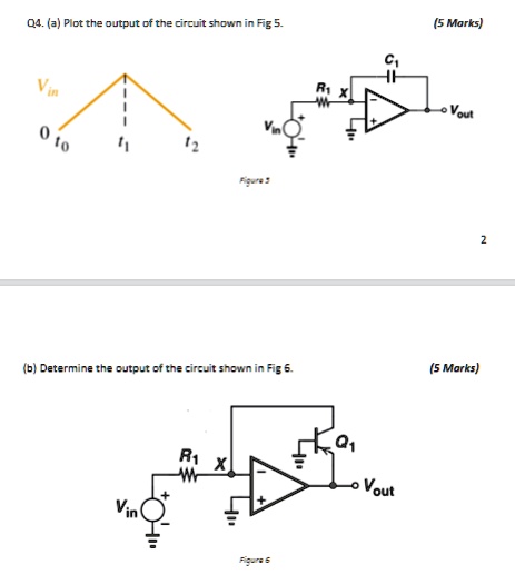 SOLVED Q4 A Plot The Output Of The Circuit Shown In Fig 5 5 Marks