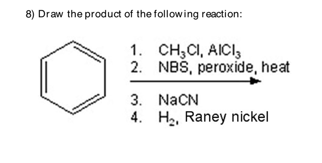 Solved Draw The Product Of Thefollow Ing Reaction Ch Cl