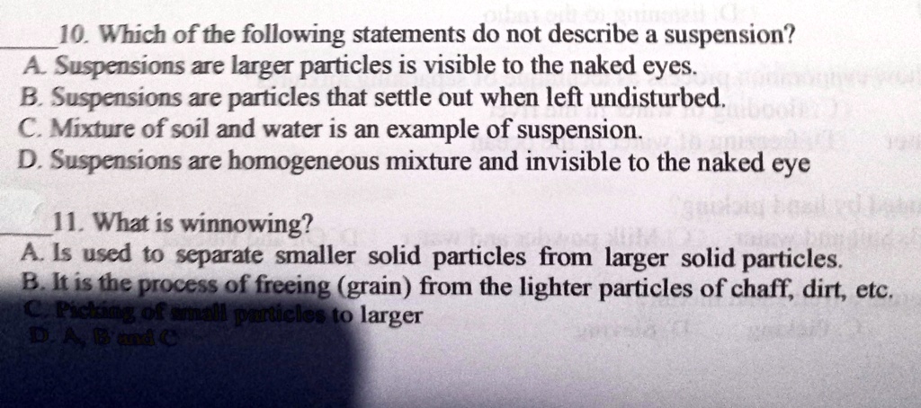 SOLVED Pa Answer Po Nonsn Report 10 Which Of The Following Statements