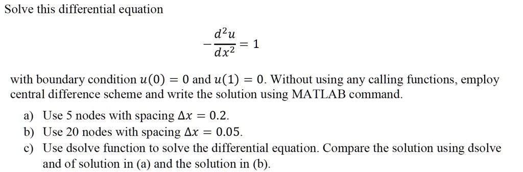 Solved Solve This Differential Equation D U Dx With Boundary