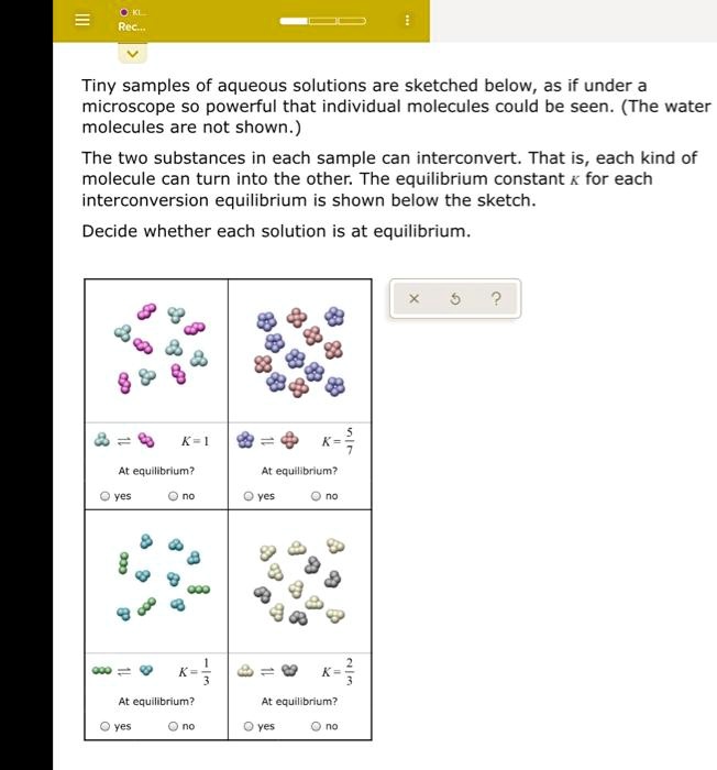 SOLVED Eet Tiny Samples Of Aqueous Solutions Are Sketched Below As If