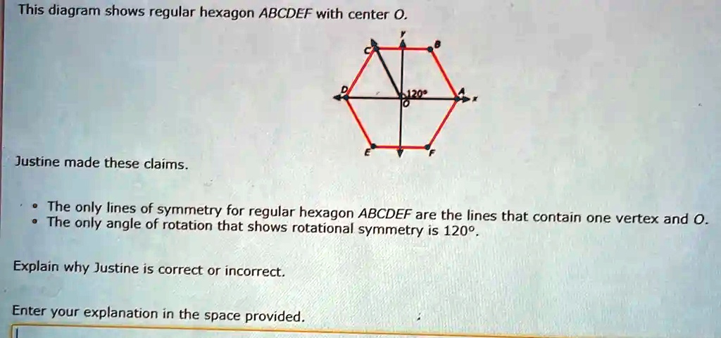 Solved This Diagram Shows Regular Hexagon Abcdef With Center