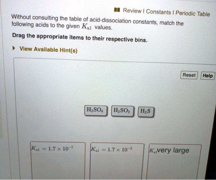 SOLVED Review Constants Periodic Table Without Consulting The