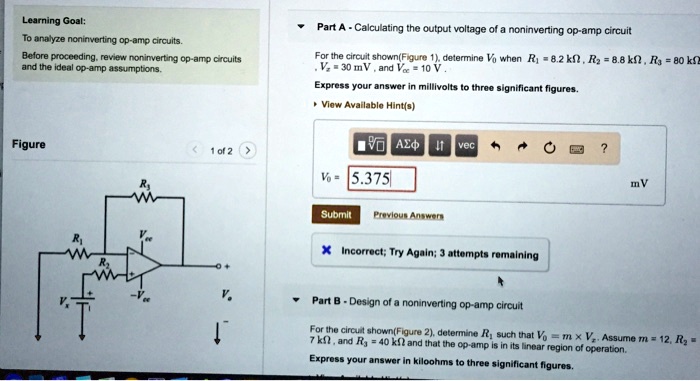 SOLVED Learning Goal To Analyze Noninverting Op Circuits Before