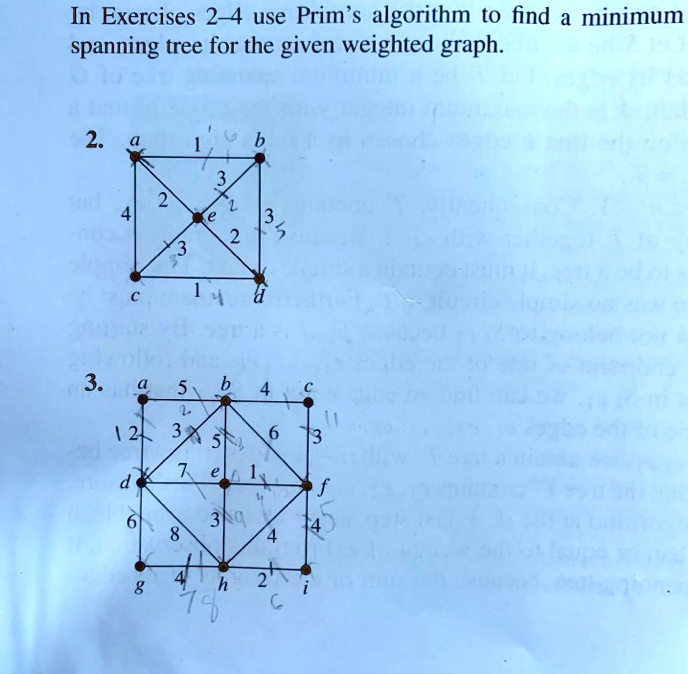 In Exercises 2 4 Use Prim S Algorithm T0 Find Minimum Spanning Tree For