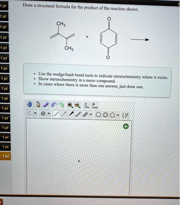 Solved Draw Structural Formula For The Product Of The Reaction Shown