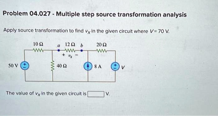 Problem Multiple Step Source Transformation Analysis Apply Source