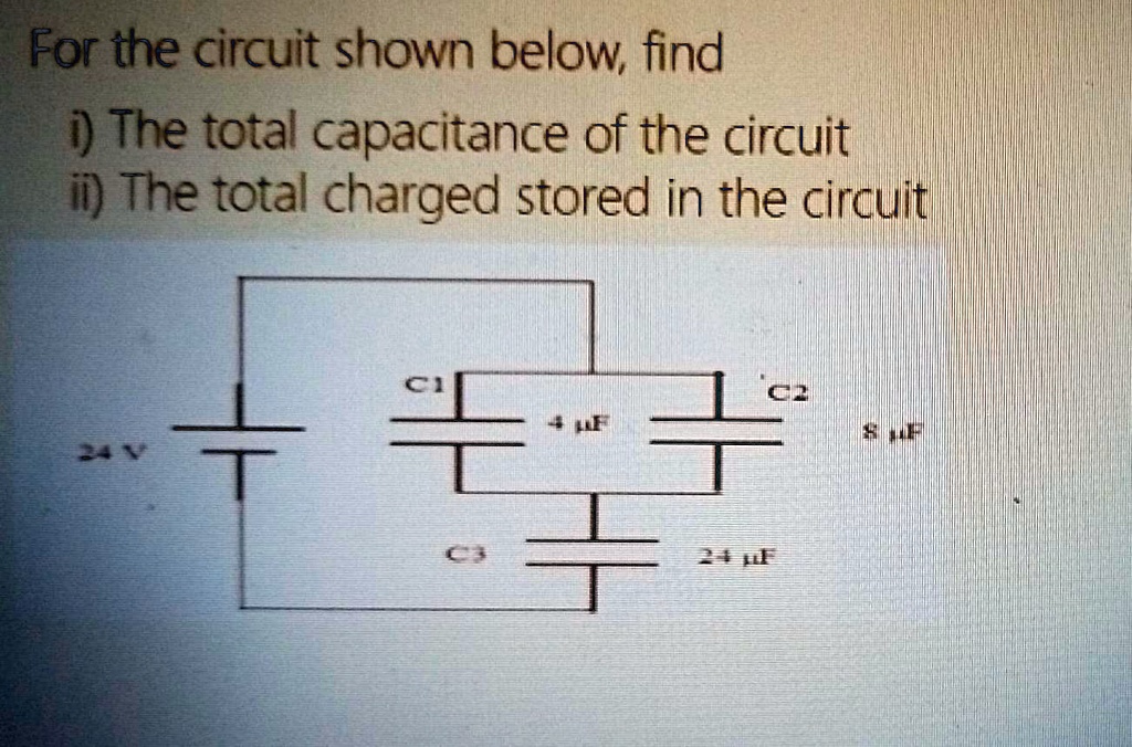 SOLVED For The Circuit Shown Below Find IThe Total Capacitance Of The