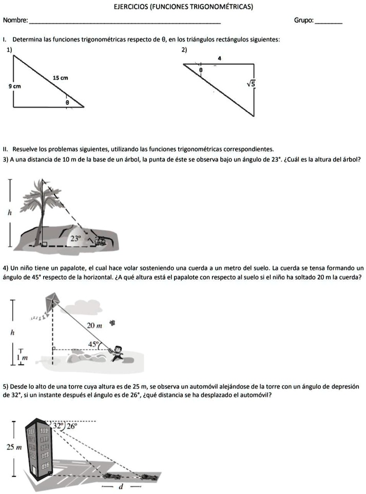 SOLVED alguien me ayuda EJERCICIOS FUNCIONES TRIGONOMÉTRICAS