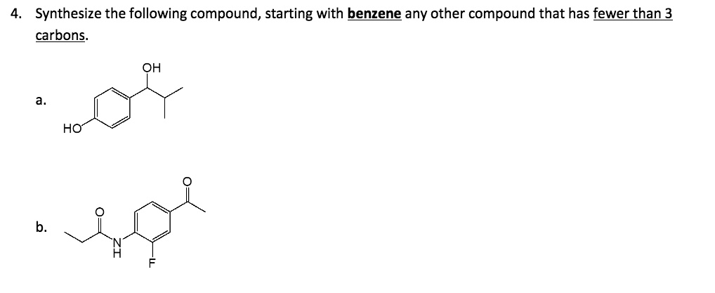 Solved Synthesize The Following Compound Starting With Benzene Any