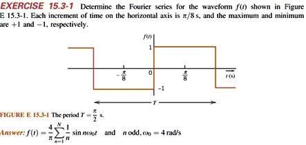 SOLVED Texts EXERCISE 15 3 Determine The Fourier Series For The