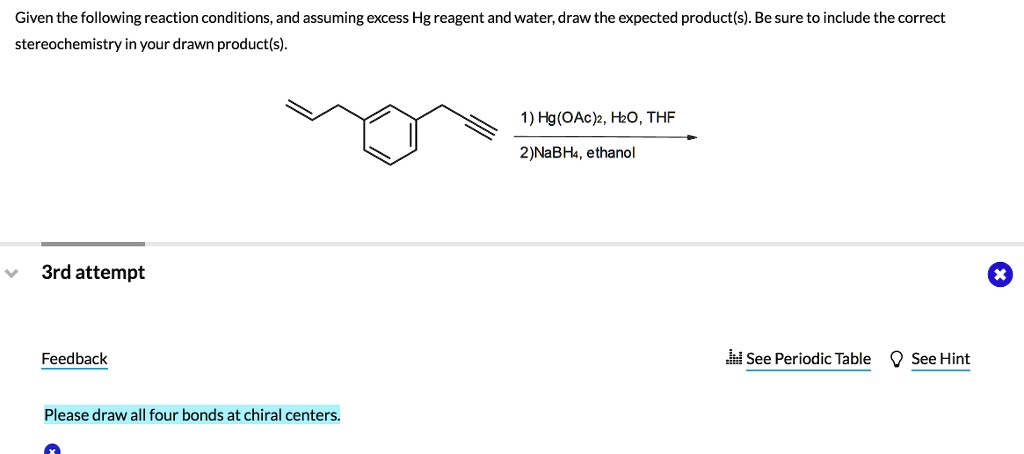 Solved Given The Following Reaction Conditions And Assuming Excess Hg