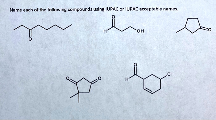 Solved Name Each Of The Following Compounds Using Iupac Or Iupac