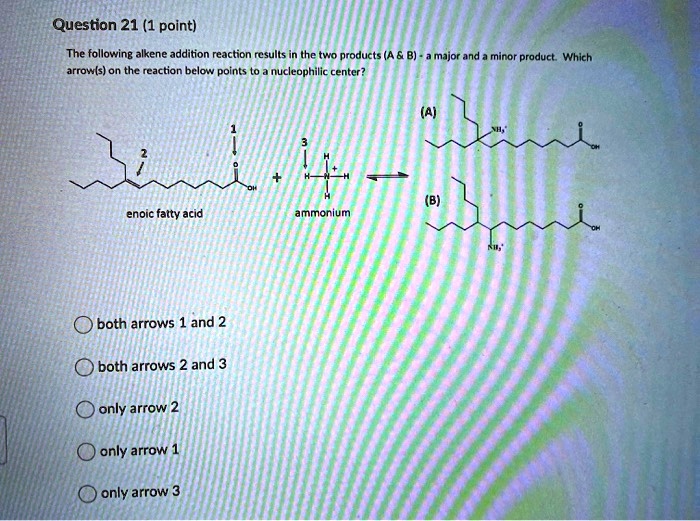 SOLVED Question 21 1 Point The Following Alkene Addition Reaction