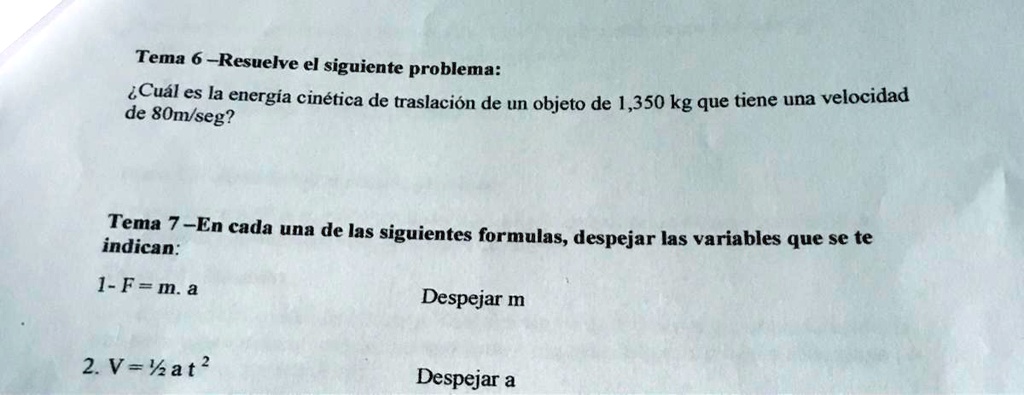 SOLVED Por Favor Necesito Las Respuestas De Estos 2 Temas Tema 6