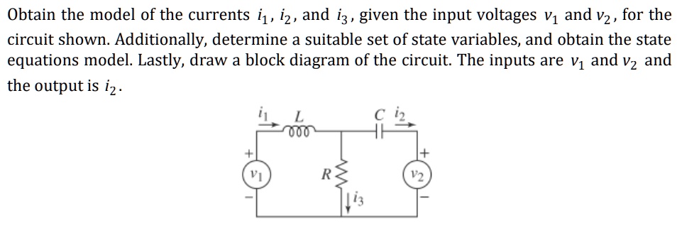 Solved Obtain The Model Of The Currents Iy I And I Given The