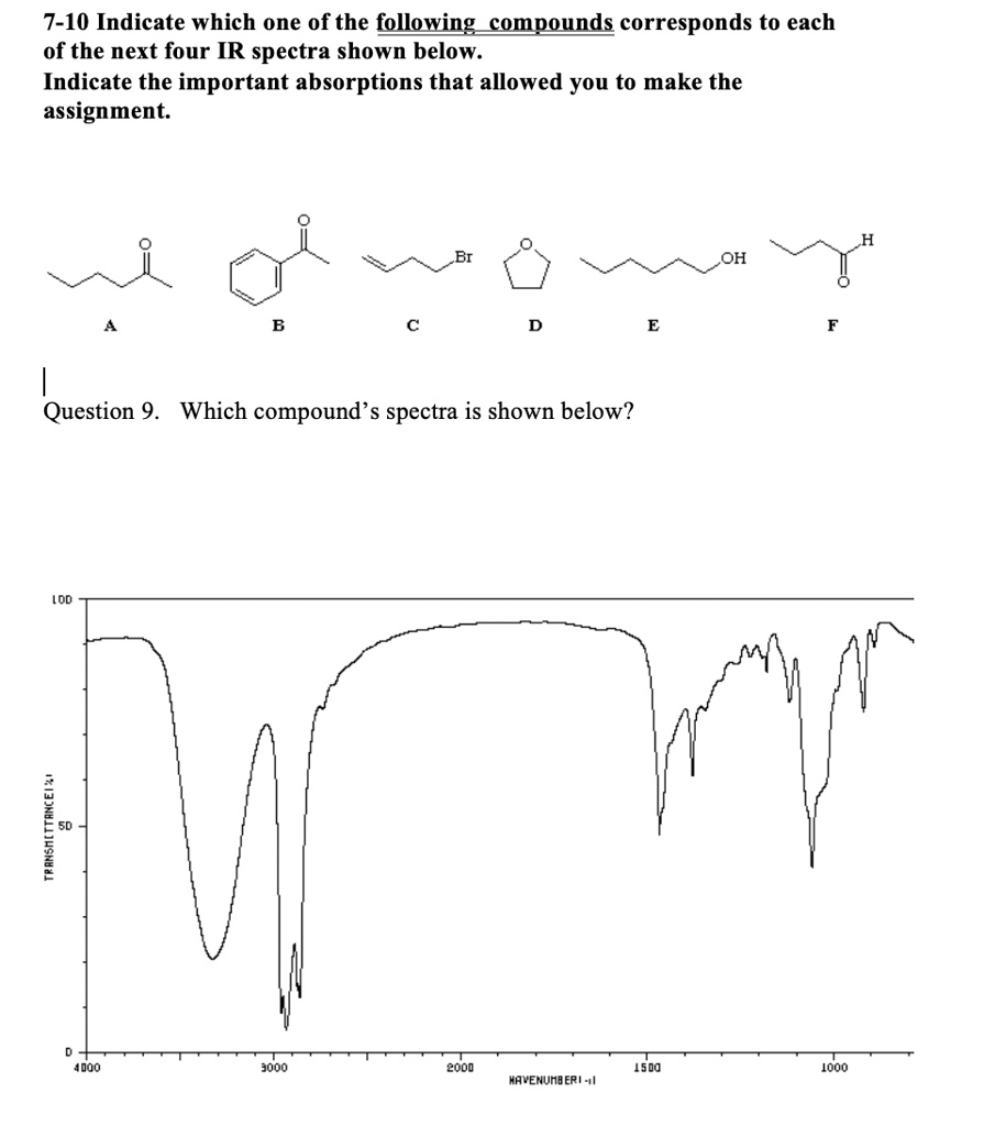 SOLVED 7 10 Indicate Which One Of The Following Compounds Corresponds