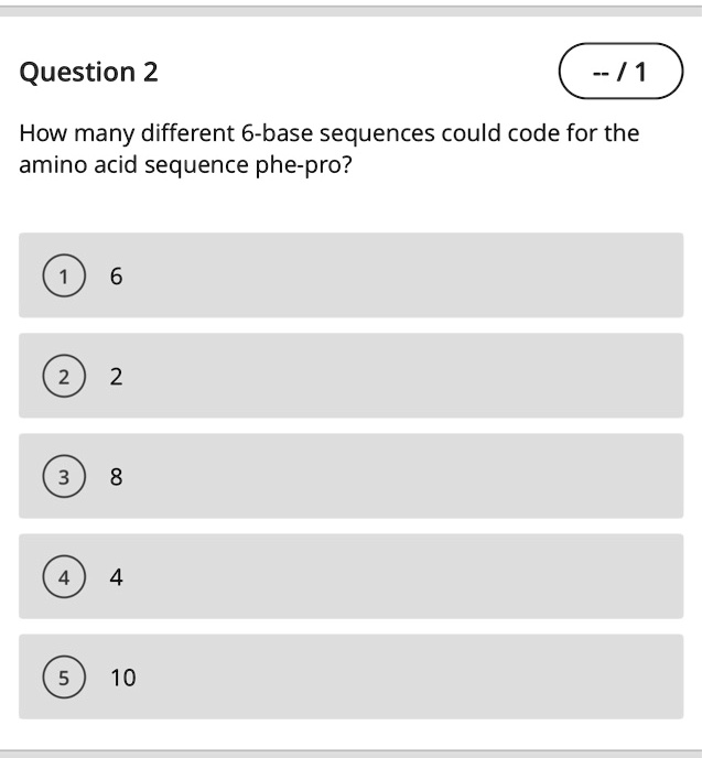 Solved How Many Different Base Sequences Could Code For The Amino