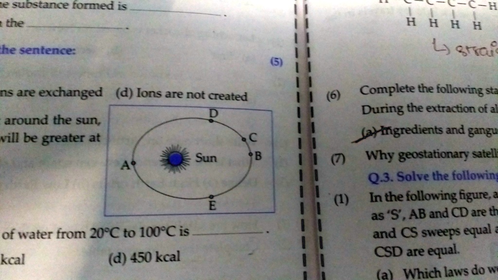 Solved The Planet Mercury Is Revolving In An Elliptical Orbit Around